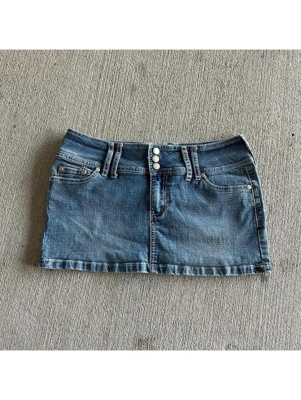2000s Unique Jeans Skirt